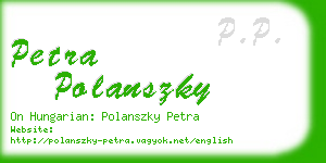 petra polanszky business card